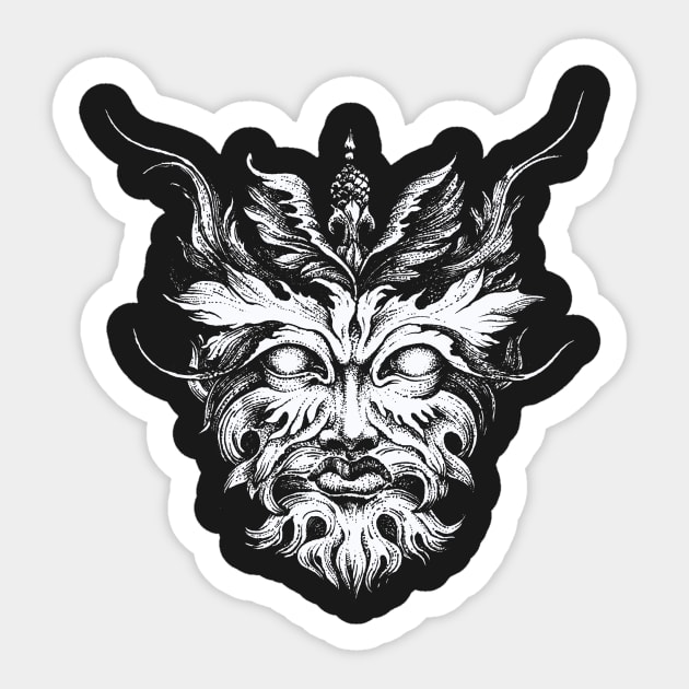 Green Man Sticker by rottenfantom